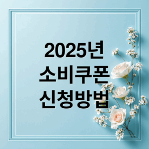 2025년 소비쿠폰 신청방법 (민생회복소비쿠폰 2025 사용처)